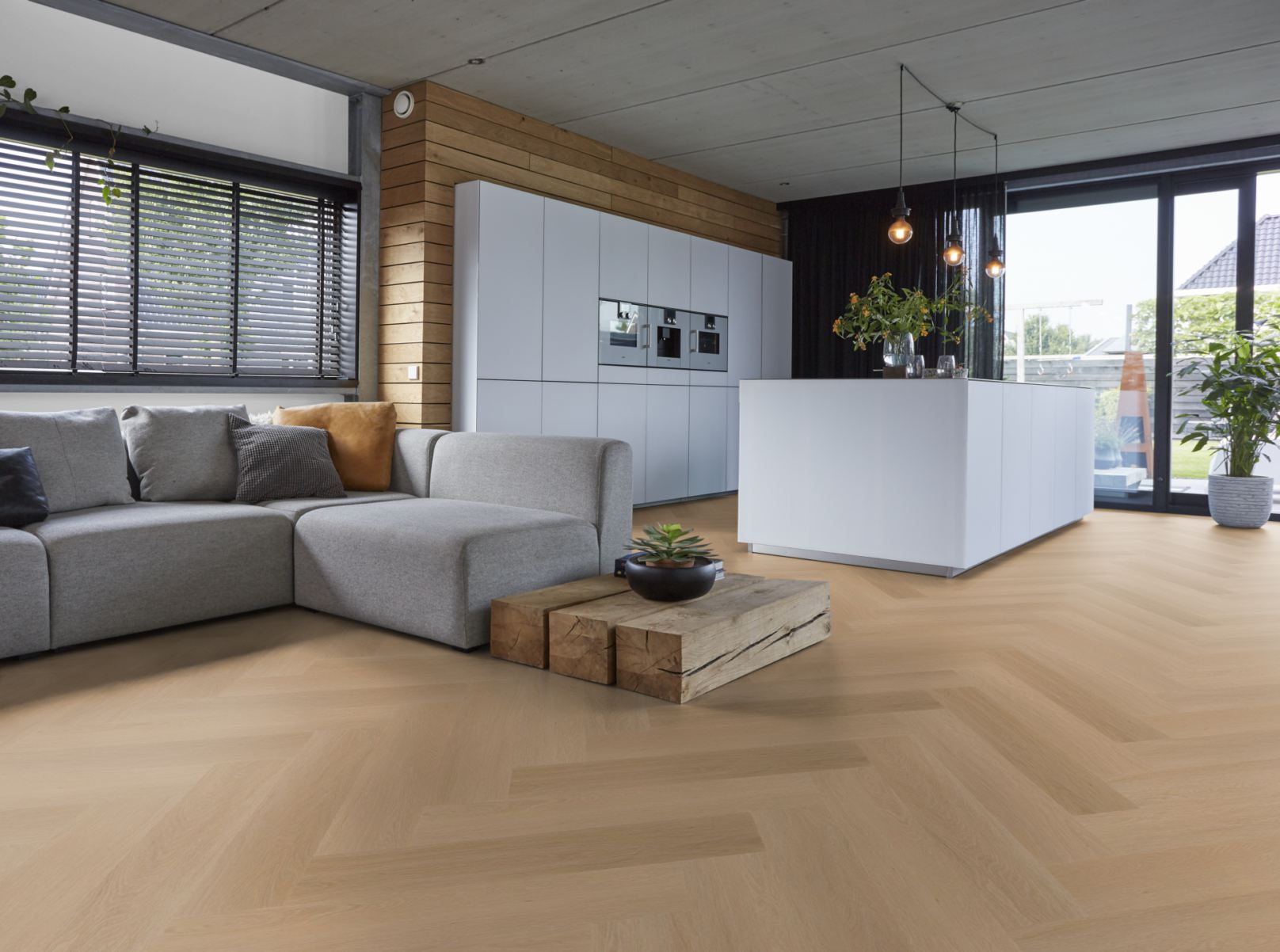 Floorlife YUP Fulham visgraat dryback dark oak - Afbeelding 2