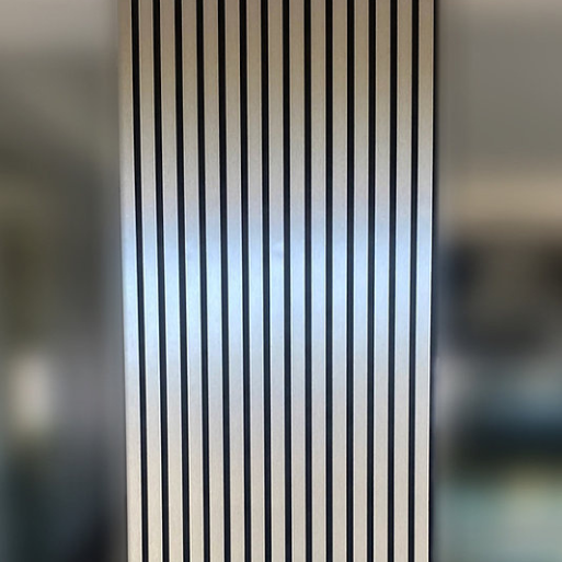 Sfeerfoto akoestisch wandpaneel Stainless steel